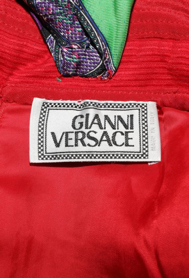 Gianni Versace 1991 Silk Scarf Mod Dress - 5