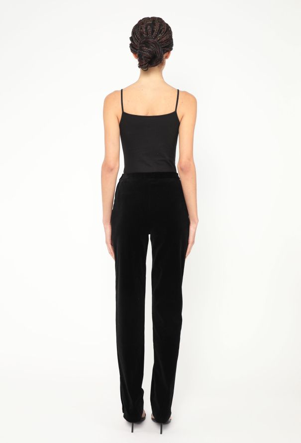 Chanel F/W 1996 Velvet Gripoix Trousers - 4 Chanel F/W 1996 Velvet Gripoix Trousers - 4