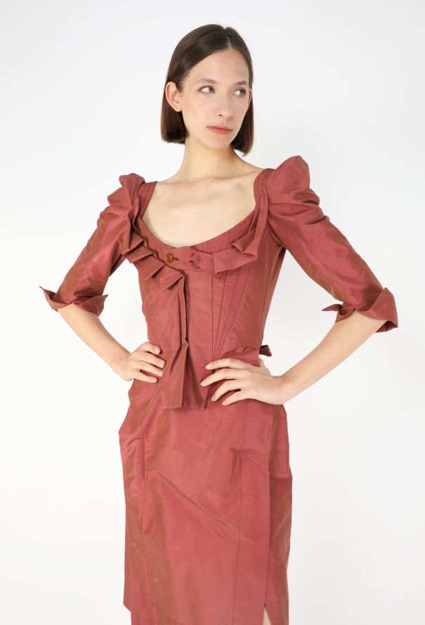 Vivienne Westwood Taffeta Draped Corset Dress - 2