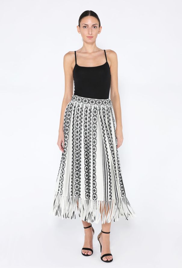 Dior Resort 2019 Linen Fringed Skirt - 1