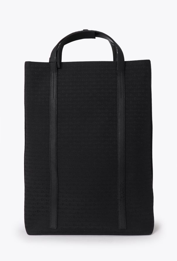 Dior Black Monogram Tote Bag - 1