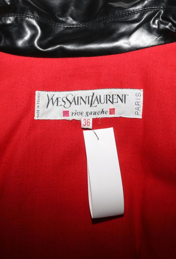 Saint Laurent 1990 Patent Belted Trench Coat - 6