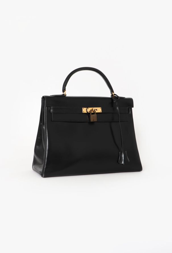 Hermès '70s Black Box Kelly 32 Retourné - 4 Hermès '70s Black Box Kelly 32 Retourné - 4