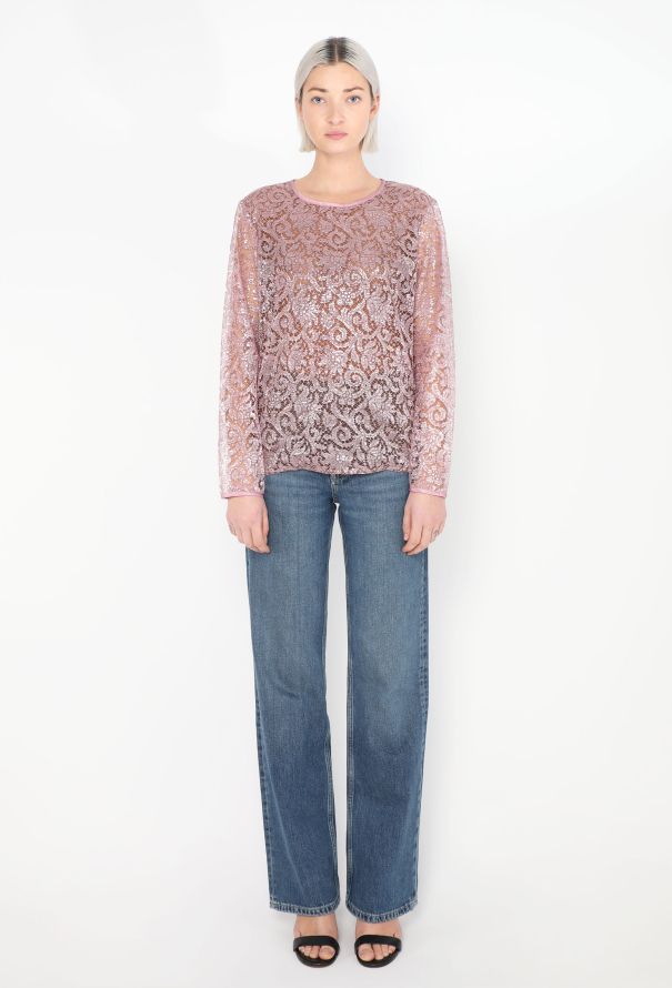 Saint Laurent Vintage Iridescent Lace Top - 2 Saint Laurent Vintage Iridescent Lace Top - 2