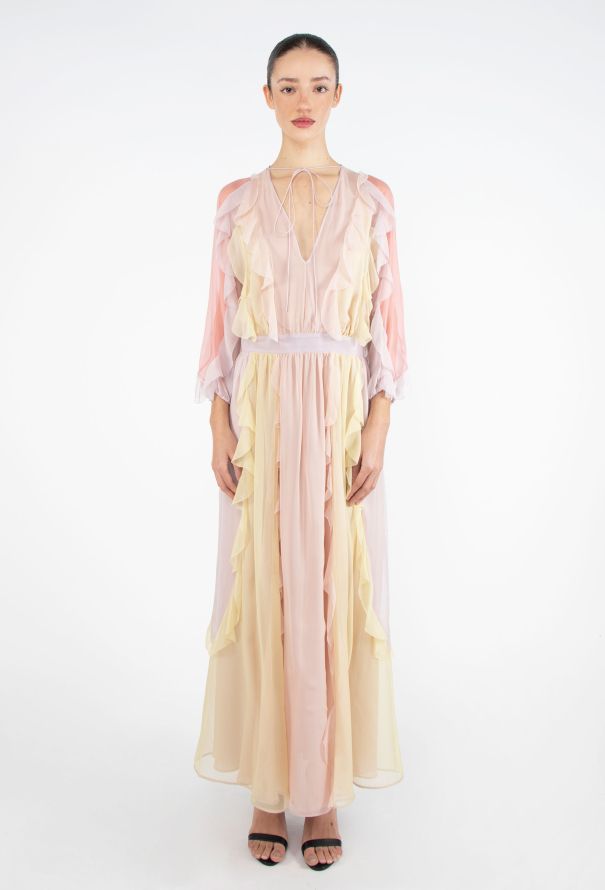 Valentino S/S 2015 Ruffled Chiffon Dress - 1
