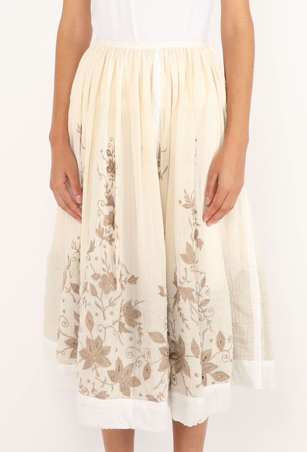 Dries Van Noten Embroidered Floral Skirt, S/S 2000 - 4