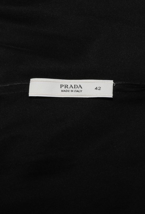 Prada Silk Ruffled Trim Top - 4