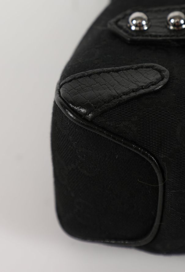 Gucci 2003 'GG' Canvas Horsebit Shoulder Bag - 10