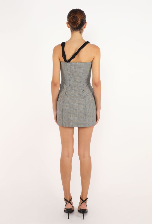 Gianni Versace Mesh Bustier Houndstooth Dress, S/S 1998 - 6