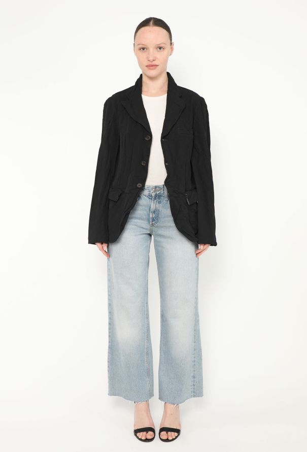 Comme des Garçons 2004 Crinkled Flared Blazer - 4