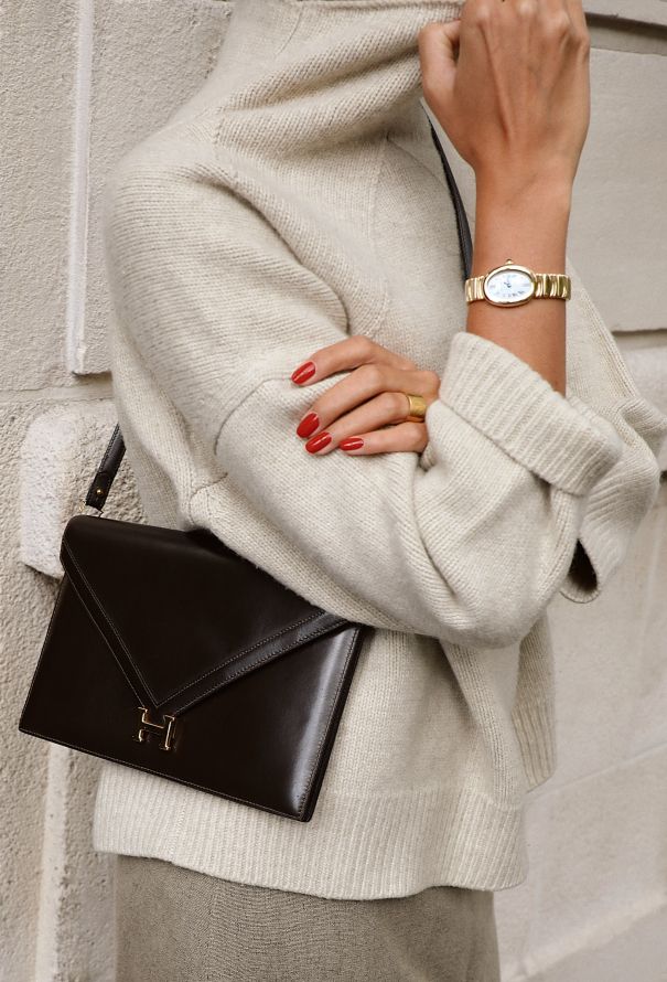 Hermès '70s Brown Box Lydie Clutch Bag - 3