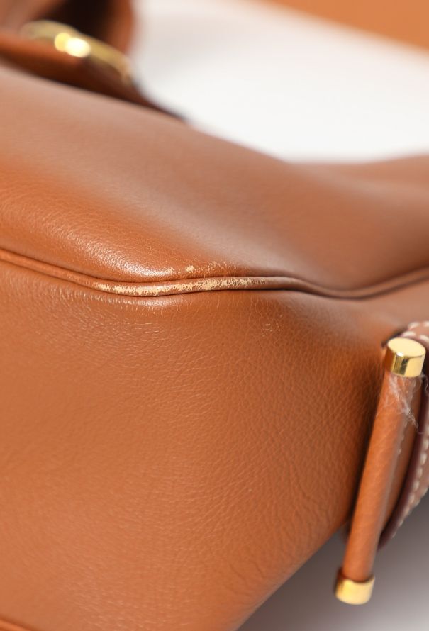 Hermès Vintage Gold Togo Tsako Bag - 8
