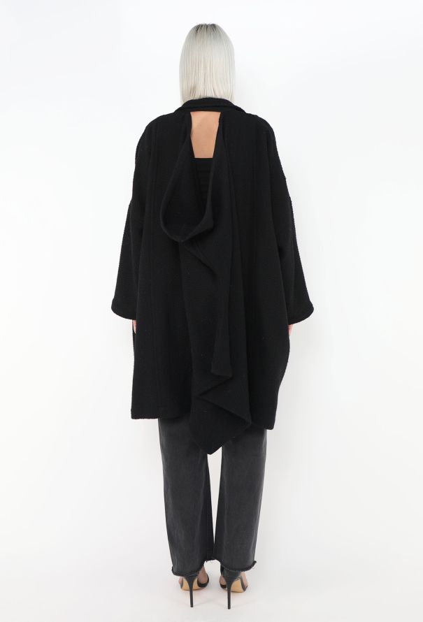 Comme des Garçons '90s Notched Draped Coat - 5