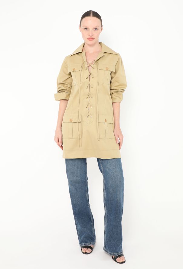 Saint Laurent COVETED 1969 Saharan Lace-up Tunic - 6