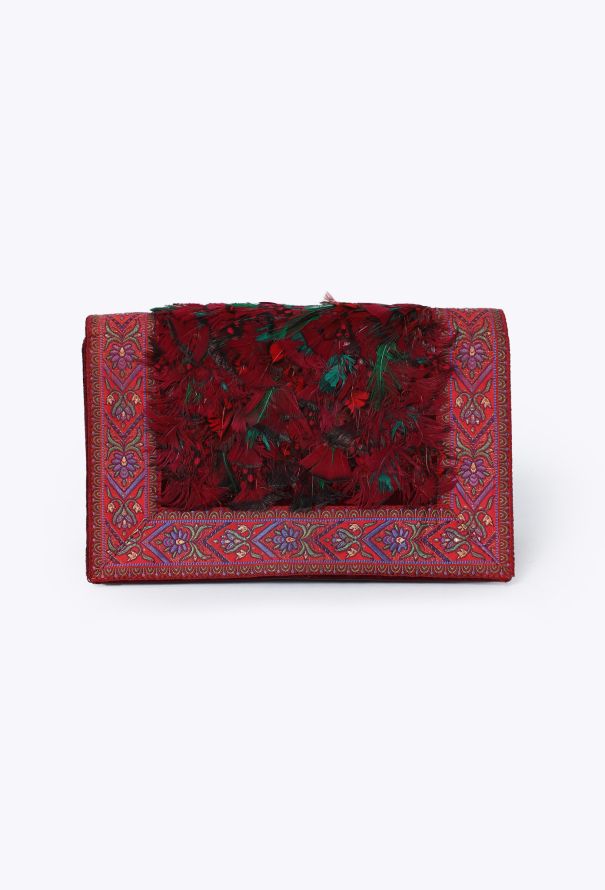 Saint Laurent Rare 1976 ‘Ballets Russes’ Silk Velour Clutch - 1