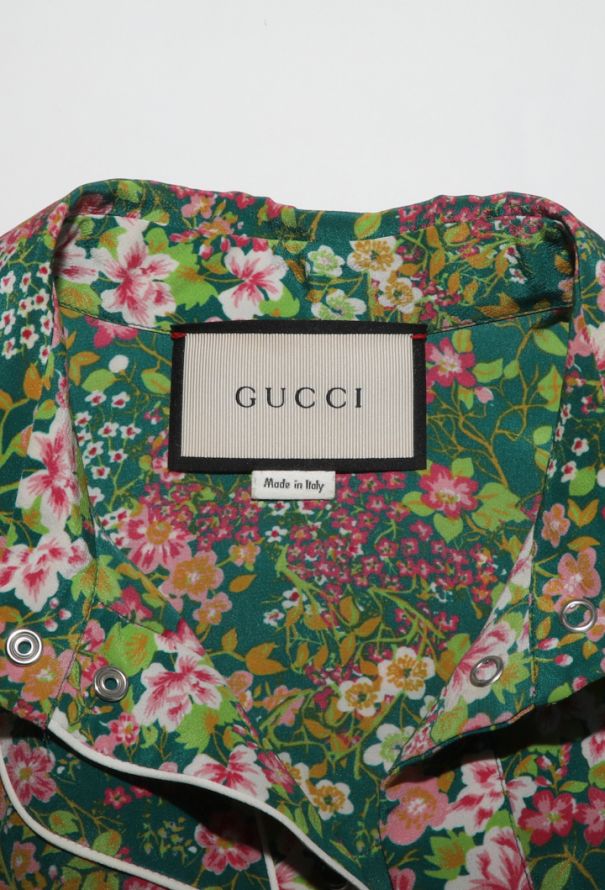 Gucci Pleated Floral Silk Maxi Dress, F/W 2016 - 6