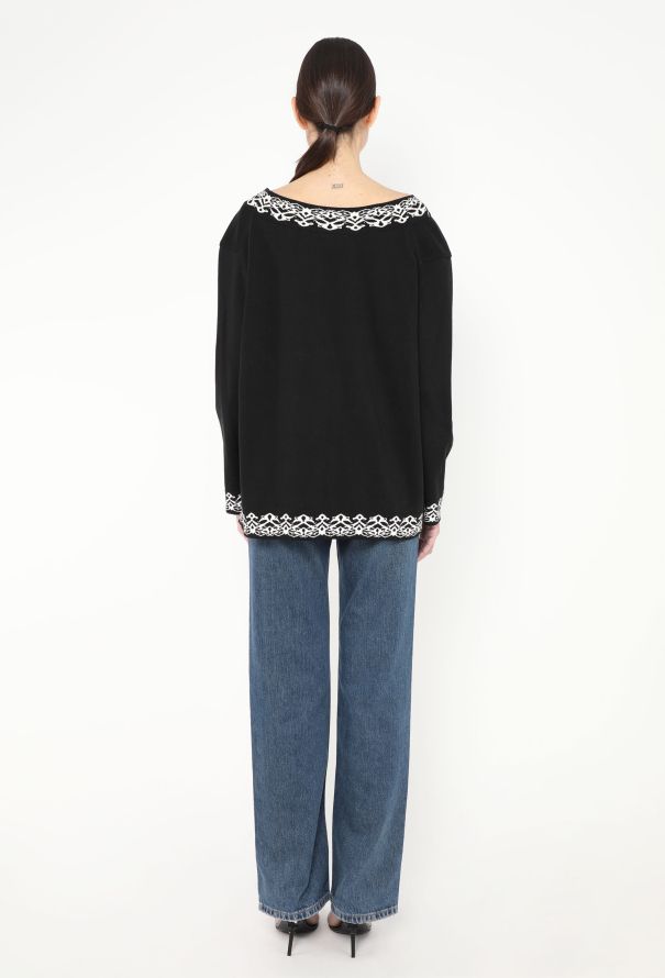 Alaïa S/S 1992 Graphic Trim Sweater - 4 Alaïa S/S 1992 Graphic Trim Sweater - 4