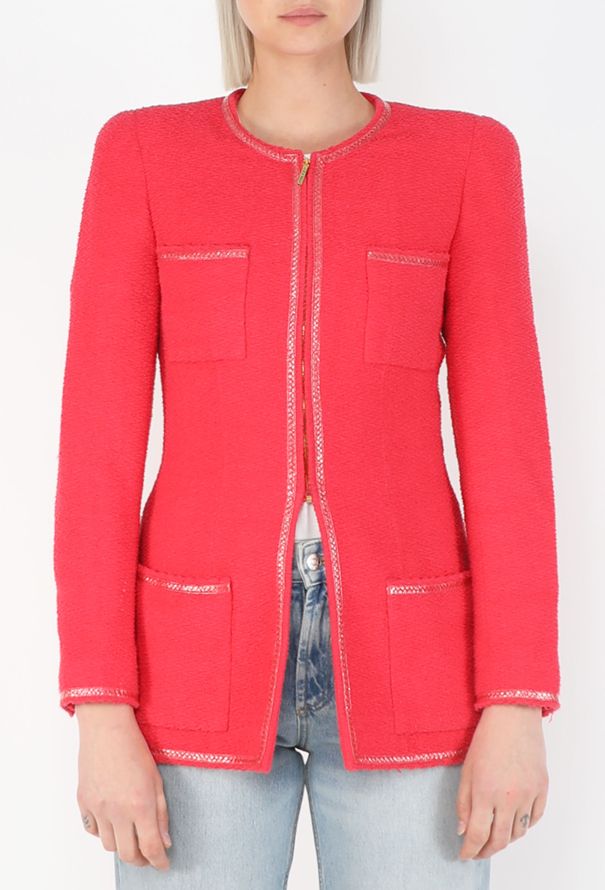 Chanel Collarless Bouclé Tweed Jacket, S/S 1995 - 1