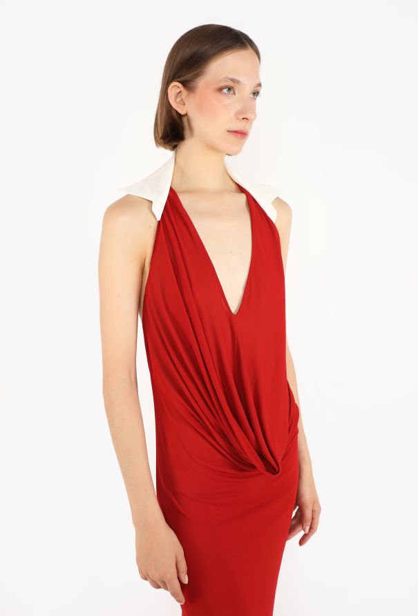 Jean Paul Gaultier Cowl-Neck Open Back Dress, Early 2000s - 2