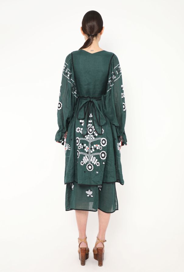 Vita Kin Belted Embroidered Linen Dress - 5 Vita Kin Belted Embroidered Linen Dress - 5