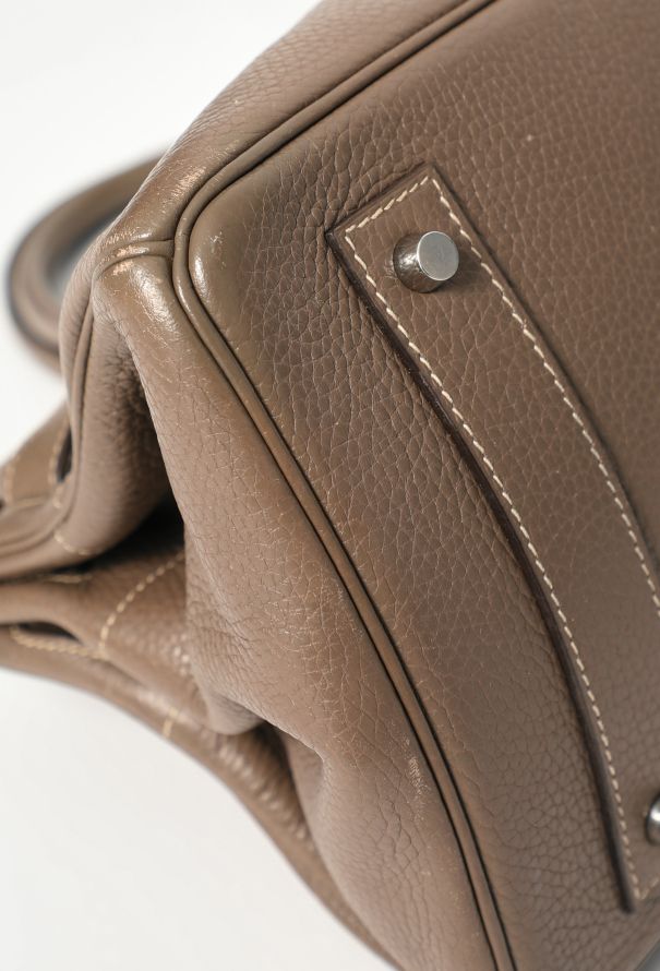 Hermès RARE JPG Étoupe Clémence Shoulder Birkin 42 - 10