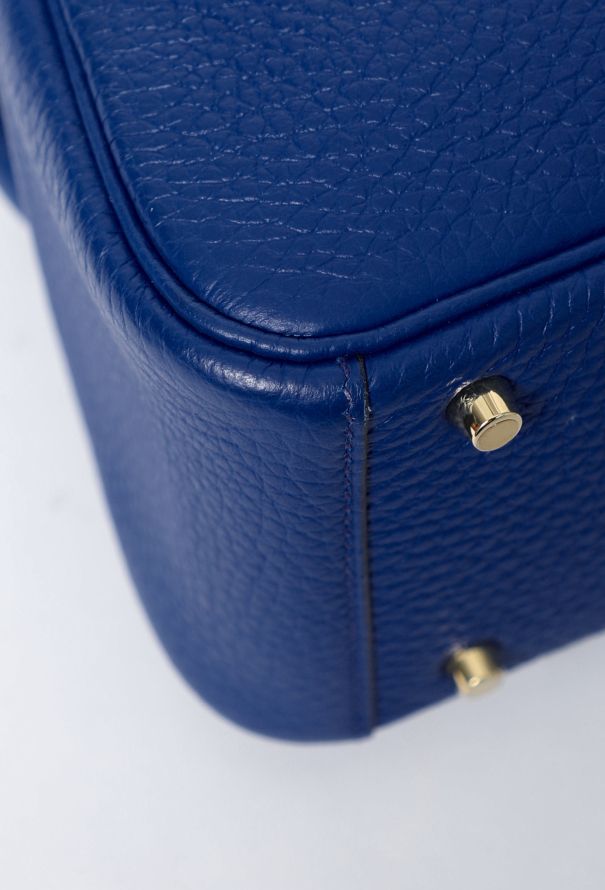 Hermès Bleu Royal Taurillon Clémence Mini Lindy - 8