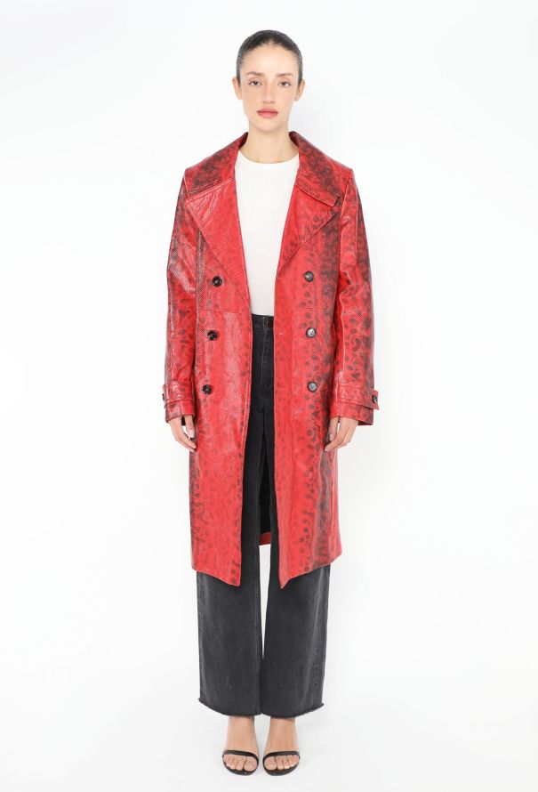 Bottega Veneta Pre-Fall 2023 Snake Print Trench - 3
