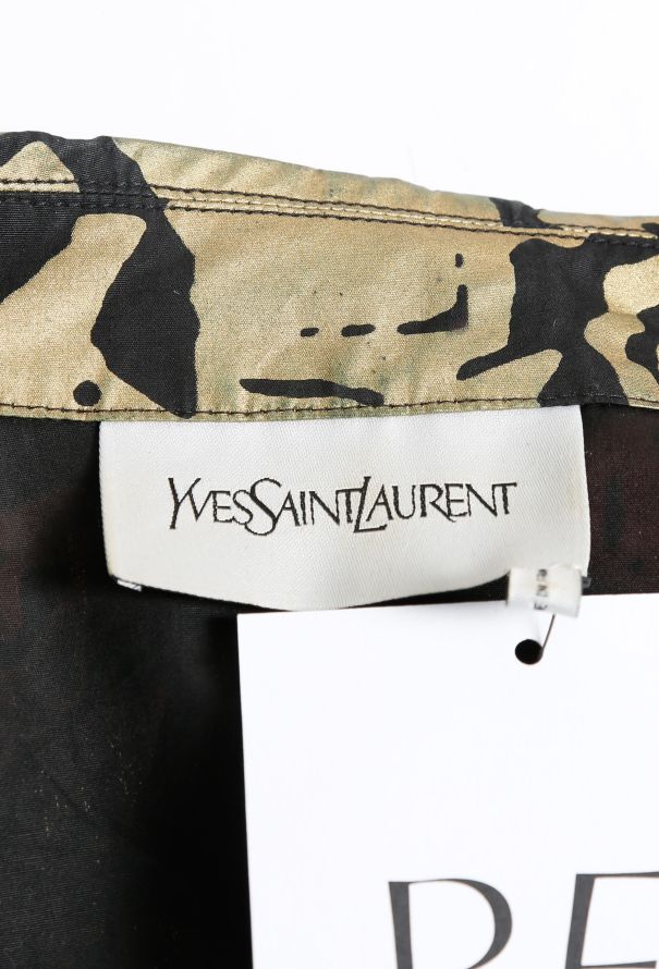 Saint Laurent Metallic Graphic Belted Jacket - 5