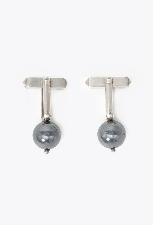 Gunmetal Silver Cufflinks - 1
