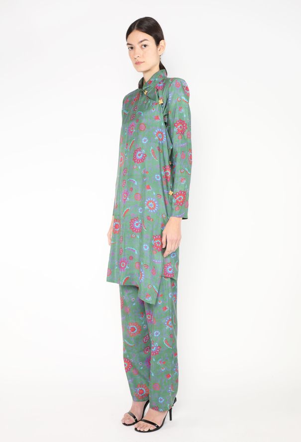 Saint Laurent F/W 1996 Silk Tunic Ensemble - 3 Saint Laurent F/W 1996 Silk Tunic Ensemble - 3