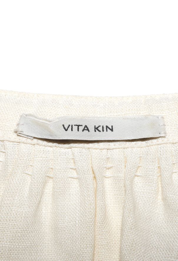 Vita Kin Embroidered Linen Kaftan Dress - 6