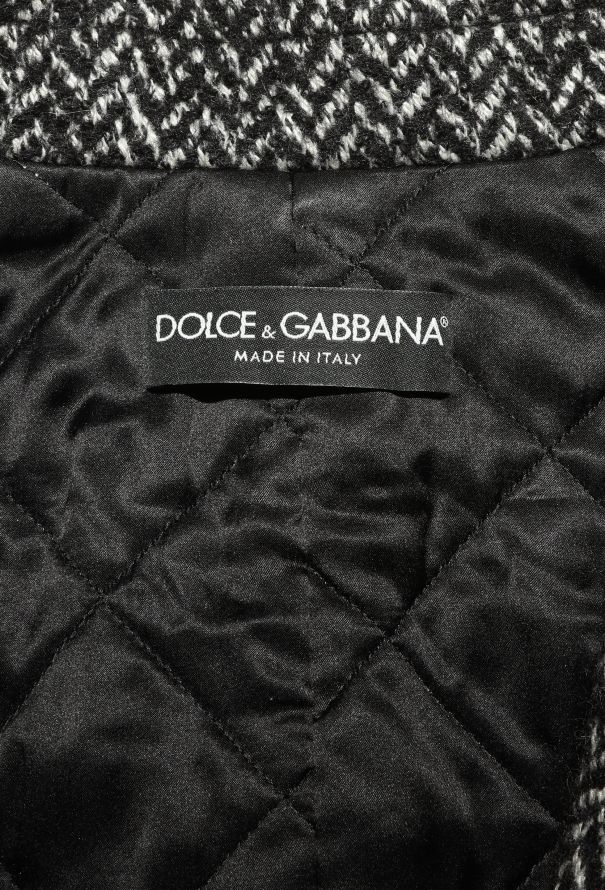 Dolce & Gabbana 2020 Chevron Wool Coat - 5