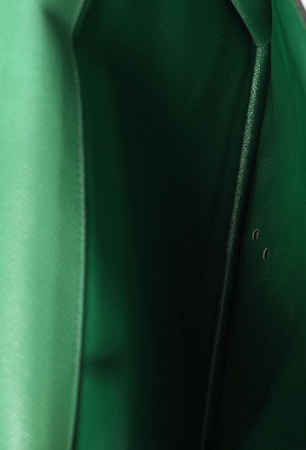 Hermès Rare '90 Green Courchevel Kelly Cross Briefcase - 11 Hermès Rare '90 Green Courchevel Kelly Cross Briefcase - 11