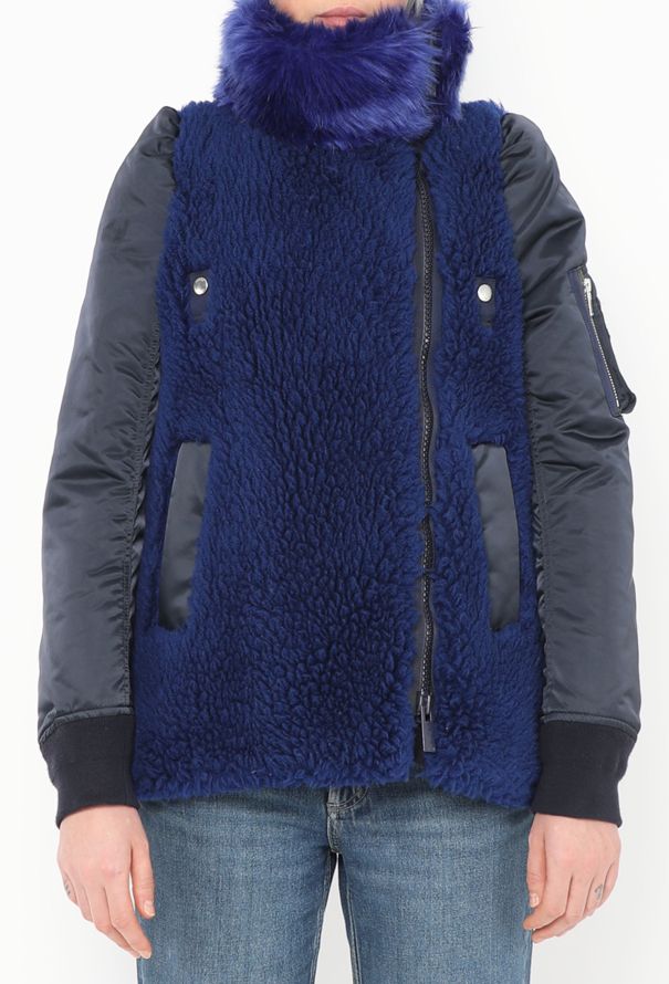 Sacai F/W 2021 Fleece Bomber Jacket - 5 Sacai F/W 2021 Fleece Bomber Jacket - 5