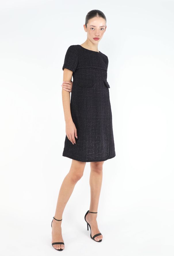 Chanel A-Line Tweed Shift Dress - 3