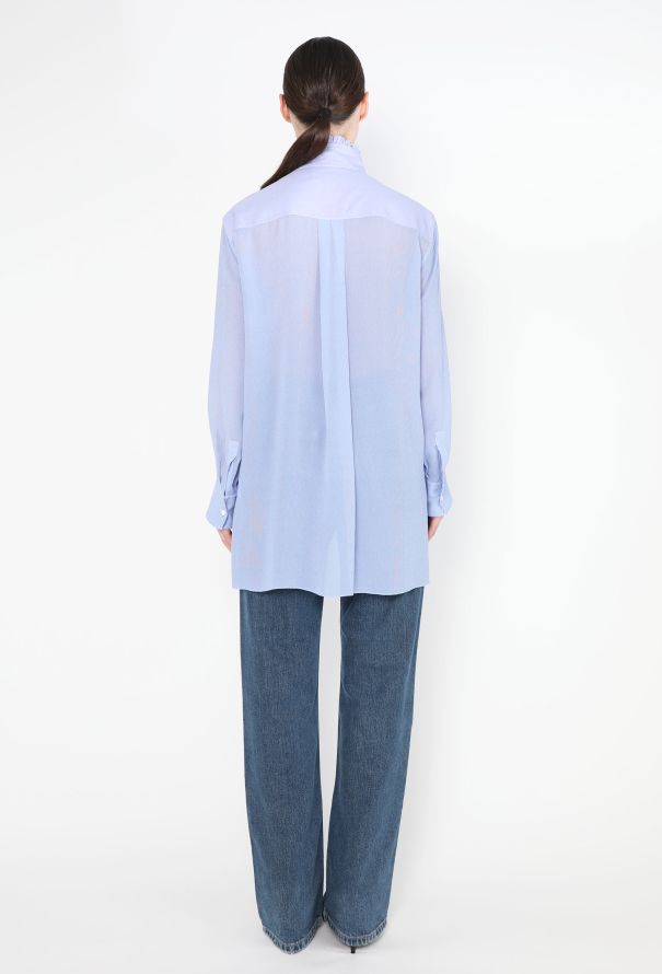 Chloé Resort 2019 Pinstripe Ruffled Tunic - 6 Chloé Resort 2019 Pinstripe Ruffled Tunic - 6