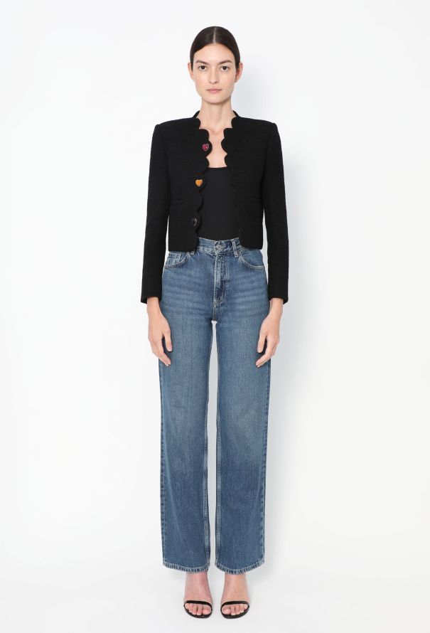 Saint Laurent S/S 2022 Scalloped Bouclé Jacket - 3 Saint Laurent S/S 2022 Scalloped Bouclé Jacket - 3