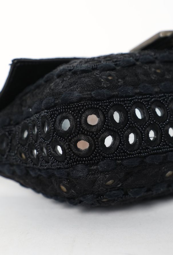 Fendi RARE Vintage Mirror Beaded Baguette Bag - 8