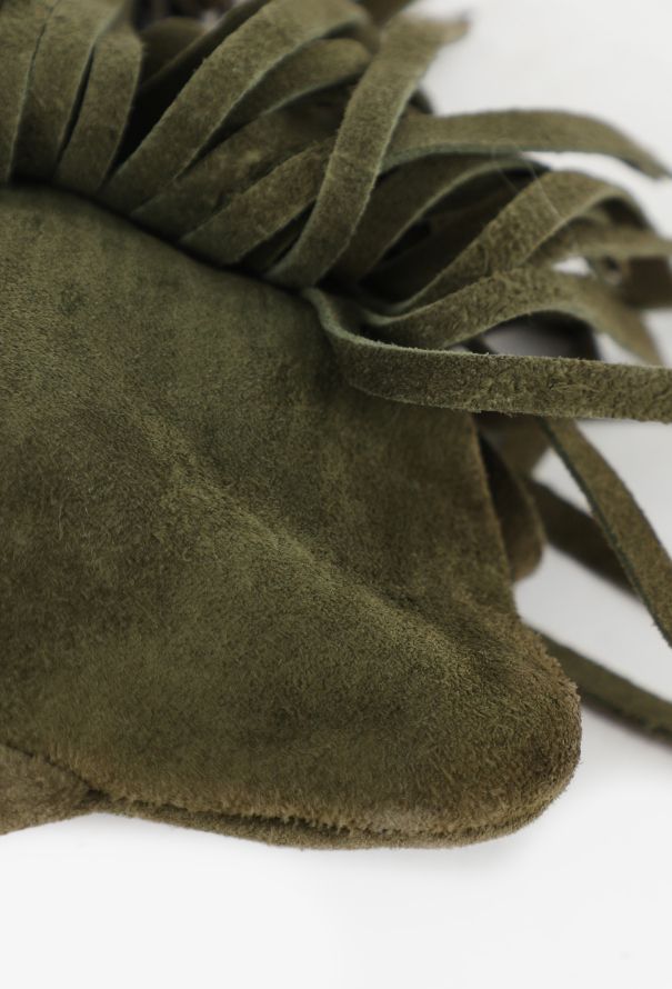 Valentino Suede Scarab Kiss-Lock Fringe Bag, S/S 2003 - 11