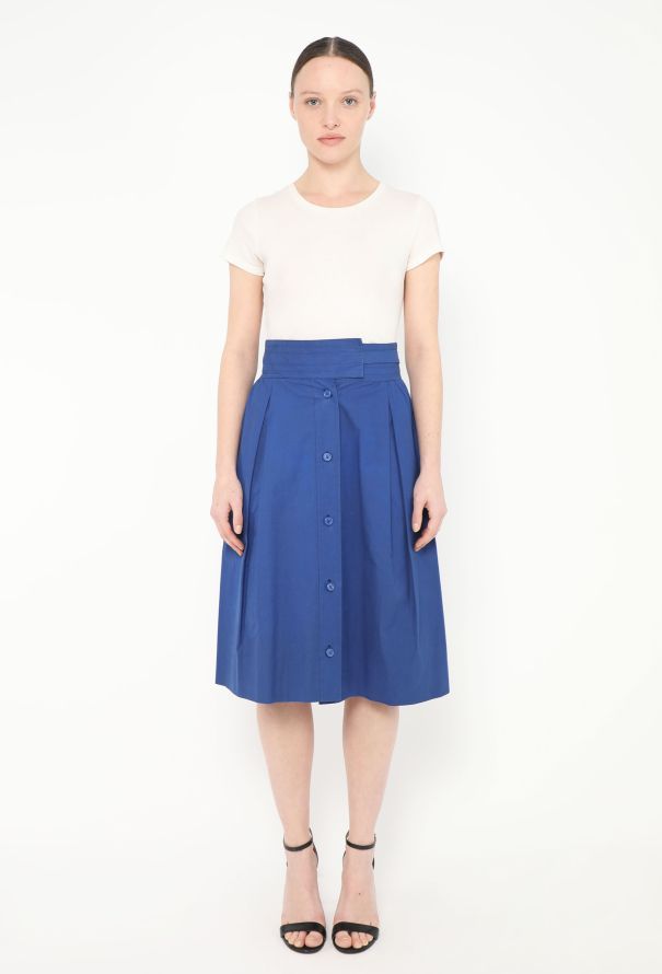 Saint Laurent S/S 1979 Belted Wrap Button Skirt - 1