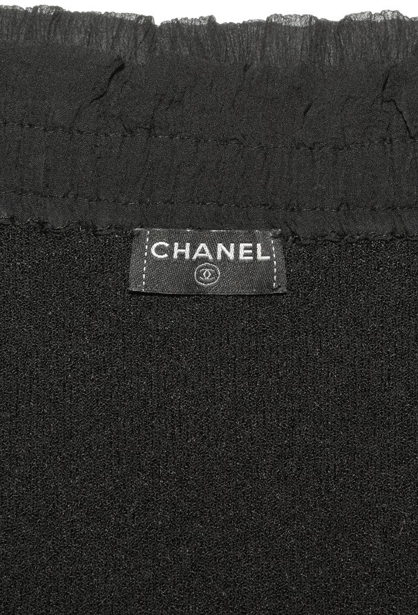 Chanel Ruffled Chiffon 'CC' Tank Top - 5