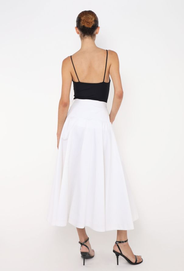 Saint Laurent Vintage Flared Cotton Skirt - 5