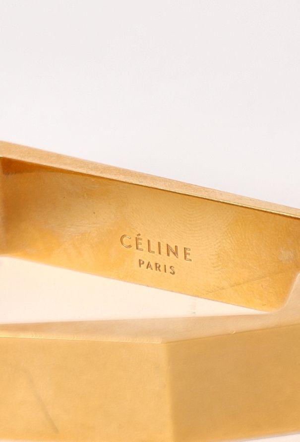 Céline Geometric Brass ID Bracelet - 4