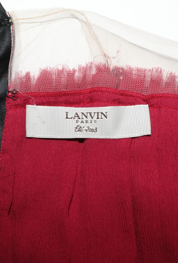 Lanvin S/S 2003 Strass Trim Chiffon Dress - 7