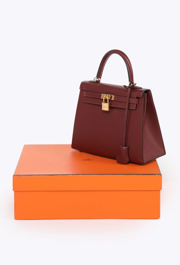 Hermès Rouge H Epsom Kelly Sellier 25 - 4