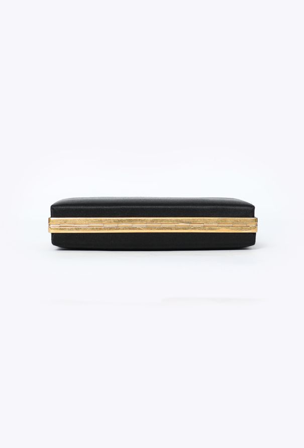 Saint Laurent Satin Crystal Minaudière Clutch - 6