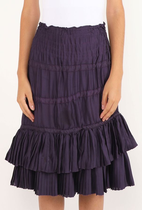 Saint Laurent Pleated Peasant Skirt, F/W 2001 - 3