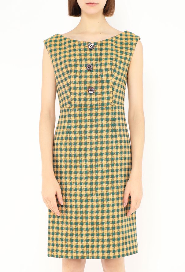 Prada F/W 2013 Gingham Sheath Dress - 3