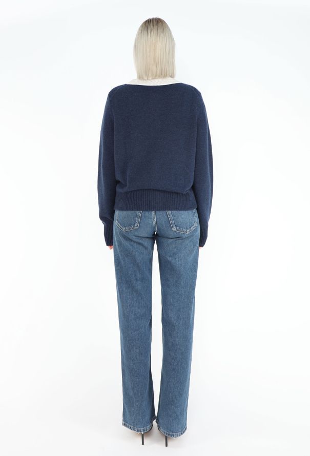 Chanel 2013 Bi-Color Cashmere Knit Cardigan - 5