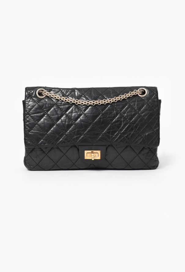Chanel Black 2.55 Medium Flap Bag - 4